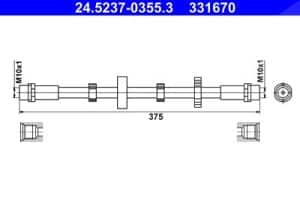 Ate Bremsschlauch [Hersteller-Nr. 24.5237-0355.3] für VW