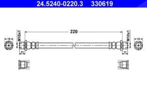 Ate Bremsschlauch [Hersteller-Nr. 24.5240-0220.3] für Chevrolet