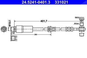 Ate Bremsschlauch [Hersteller-Nr. 24.5241-0401.3] für Fiat