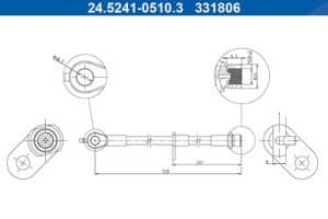 Ate Bremsschlauch [Hersteller-Nr. 24.5241-0510.3] für Toyota