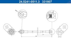 Ate Bremsschlauch [Hersteller-Nr. 24.5241-0511.3] für Toyota