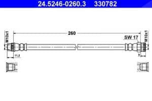 Ate Bremsschlauch [Hersteller-Nr. 24.5246-0260.3] für Citroën
