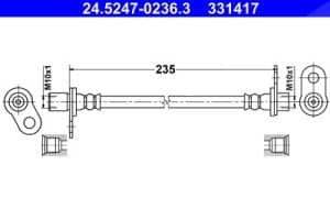 Ate Bremsschlauch [Hersteller-Nr. 24.5247-0236.3] für Mitsubishi