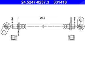 Ate Bremsschlauch [Hersteller-Nr. 24.5247-0237.3] für Mitsubishi