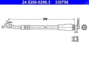 Ate Bremsschlauch [Hersteller-Nr. 24.5256-0298.3] für Opel