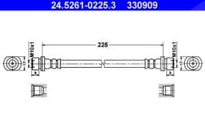 Ate Bremsschlauch [Hersteller-Nr. 24.5261-0225.3] für Citroën