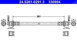 Ate Bremsschlauch [Hersteller-Nr. 24.5261-0291.3] für Toyota