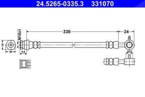 Ate Bremsschlauch [Hersteller-Nr. 24.5265-0335.3] für Mazda