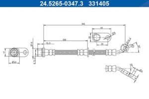 Ate Bremsschlauch [Hersteller-Nr. 24.5265-0347.3] für Toyota