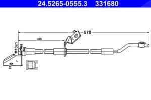 Ate Bremsschlauch [Hersteller-Nr. 24.5265-0555.3] für Hyundai