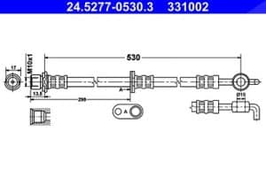 Ate Bremsschlauch [Hersteller-Nr. 24.5277-0530.3] für Toyota