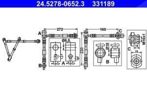 Ate Bremsschlauch [Hersteller-Nr. 24.5278-0652.3] für Nissan