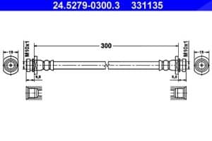 Ate Bremsschlauch [Hersteller-Nr. 24.5279-0300.3] für Fiat