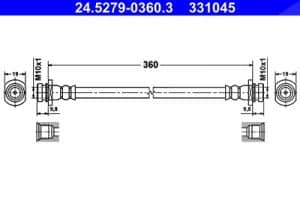 Ate Bremsschlauch [Hersteller-Nr. 24.5279-0360.3] für Suzuki