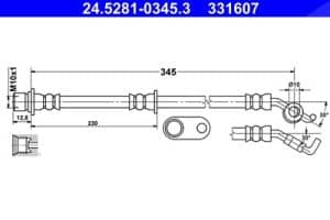 Ate Bremsschlauch [Hersteller-Nr. 24.5281-0345.3] für Lexus