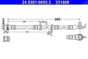 Ate Bremsschlauch [Hersteller-Nr. 24.5281-0655.3] für Toyota