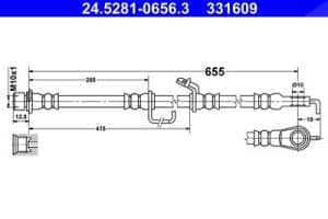 Ate Bremsschlauch [Hersteller-Nr. 24.5281-0656.3] für Toyota