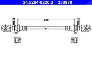 Ate Bremsschlauch [Hersteller-Nr. 24.5284-0220.3] für Chevrolet