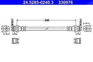 Ate Bremsschlauch [Hersteller-Nr. 24.5285-0240.3] für Kia
