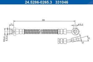 Ate Bremsschlauch [Hersteller-Nr. 24.5286-0265.3] für Hyundai