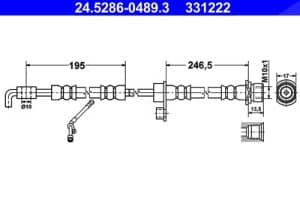 Ate Bremsschlauch [Hersteller-Nr. 24.5286-0489.3] für Daihatsu