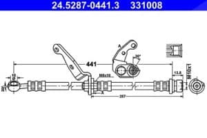 Ate Bremsschlauch [Hersteller-Nr. 24.5287-0441.3] für Honda