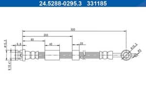 Ate Bremsschlauch [Hersteller-Nr. 24.5288-0295.3] für Mazda