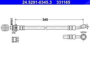 Ate Bremsschlauch [Hersteller-Nr. 24.5291-0345.3] für Suzuki