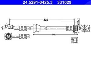 Ate Bremsschlauch [Hersteller-Nr. 24.5291-0425.3] für Chevrolet