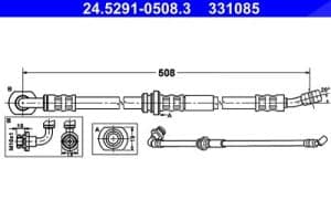 Ate Bremsschlauch [Hersteller-Nr. 24.5291-0508.3] für Suzuki
