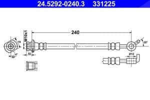 Ate Bremsschlauch [Hersteller-Nr. 24.5292-0240.3] für Nissan
