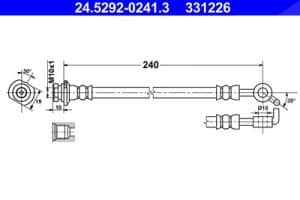 Ate Bremsschlauch [Hersteller-Nr. 24.5292-0241.3] für Nissan