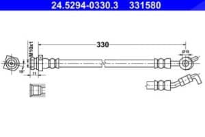 Ate Bremsschlauch [Hersteller-Nr. 24.5294-0330.3] für Hyundai