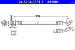 Ate Bremsschlauch [Hersteller-Nr. 24.5294-0331.3] für Hyundai