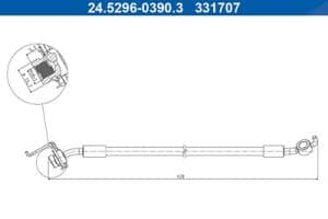 Ate Bremsschlauch [Hersteller-Nr. 24.5296-0390.3] für Hyundai