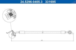 Ate Bremsschlauch [Hersteller-Nr. 24.5296-0405.3] für Hyundai