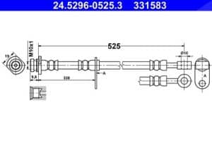 Ate Bremsschlauch [Hersteller-Nr. 24.5296-0525.3] für Suzuki