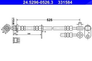 Ate Bremsschlauch [Hersteller-Nr. 24.5296-0526.3] für Suzuki