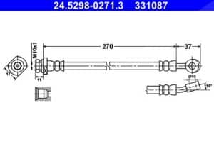 Ate Bremsschlauch [Hersteller-Nr. 24.5298-0271.3] für Kia