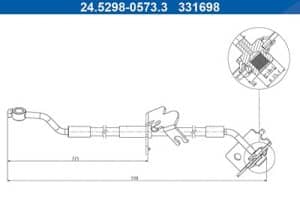 Ate Bremsschlauch [Hersteller-Nr. 24.5298-0573.3] für Hyundai