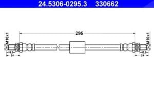 Ate Bremsschlauch [Hersteller-Nr. 24.5306-0295.3] für Ford