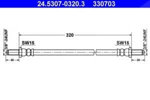 Ate Bremsschlauch [Hersteller-Nr. 24.5307-0320.3] für Alfa Romeo
