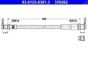Ate Bremsschlauch [Hersteller-Nr. 83.6123-0381.3]