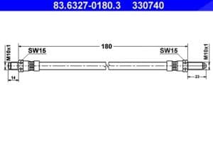 Ate Bremsschlauch [Hersteller-Nr. 83.6327-0180.3] für Ford