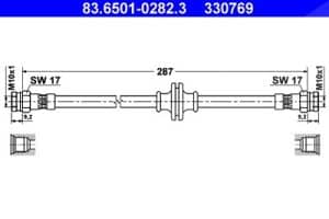 Ate Bremsschlauch [Hersteller-Nr. 83.6501-0282.3] für Fiat