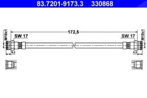 Ate Bremsschlauch [Hersteller-Nr. 83.7201-9173.3] für Fiat