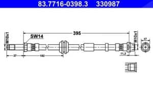 Ate Bremsschlauch [Hersteller-Nr. 83.7716-0398.3] für Volvo