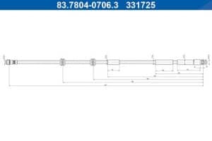 Ate Bremsschlauch [Hersteller-Nr. 83.7804-0706.3] für Mercedes-Benz