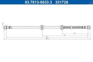 Ate Bremsschlauch [Hersteller-Nr. 83.7813-0633.3] für Mercedes-Benz