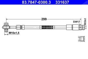 Ate Bremsschlauch [Hersteller-Nr. 83.7847-0300.3] für Audi